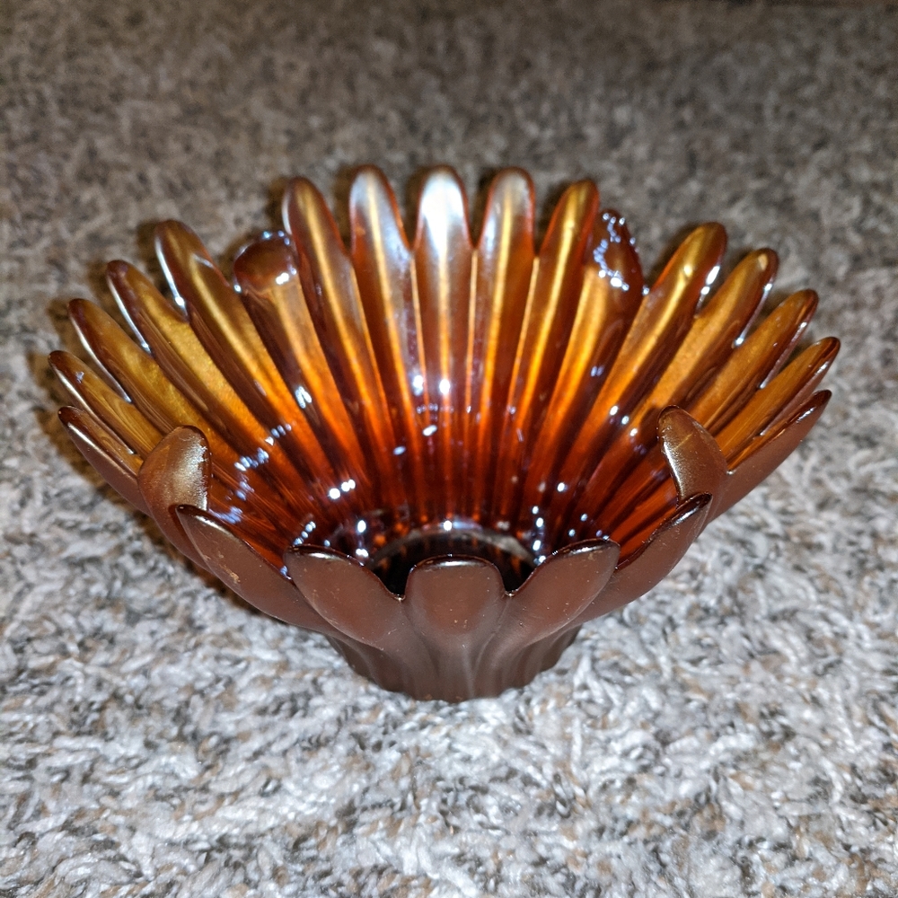 Gorgeous Glass Floral Bowl